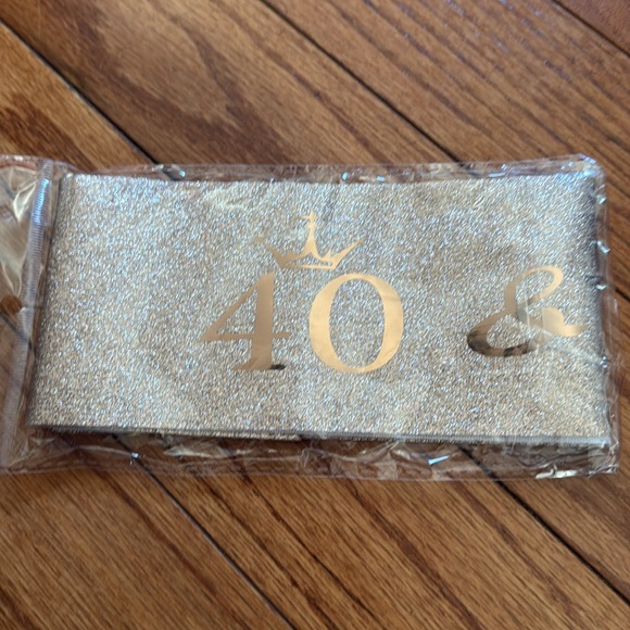 40th Birthday Party Set - Tiara, Sash, Cake Topper - Picture 6 of 10